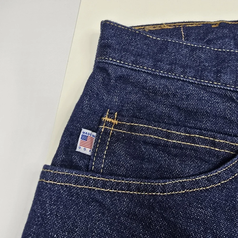 All American Clothing Co Jeans Mens 36x36 Dark Wash Made In USA NWT Raw Denim